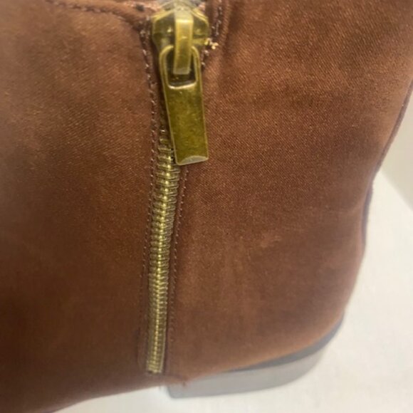 Chocolate Brown Booties, size 9M - Picture 6 of 7